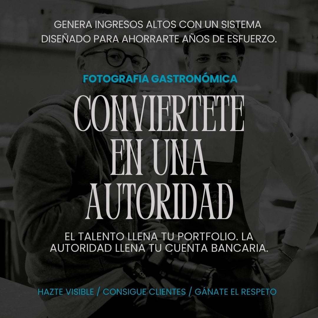 Masterclass de Fotografía Gastronómica: Conviértete en una Autoridad + 3 BONUS GRATIS 🔥
