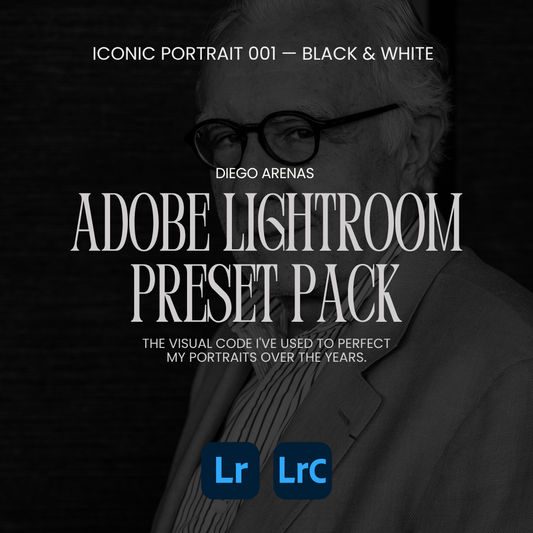 Iconic Portrait 001 - Black & White / Adobe Lightroom Presets Pack