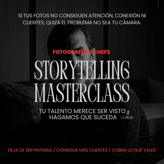 Masterclass de Storytelling - Para Fotógrafos, Chefs y Restaurantes ⭐️