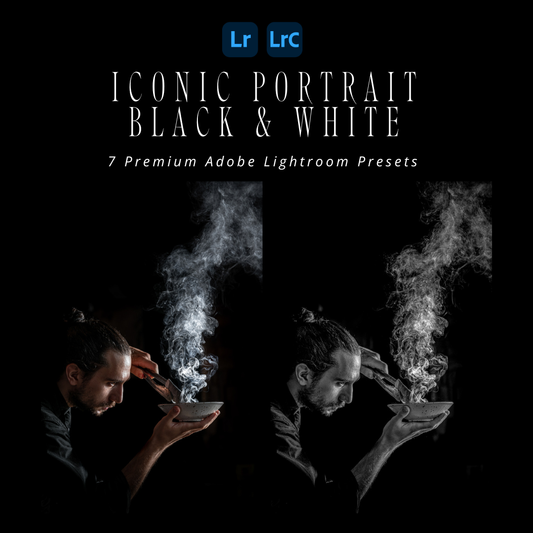 Iconic Portrait 001 - Black & White / Adobe Lightroom Presets Pack